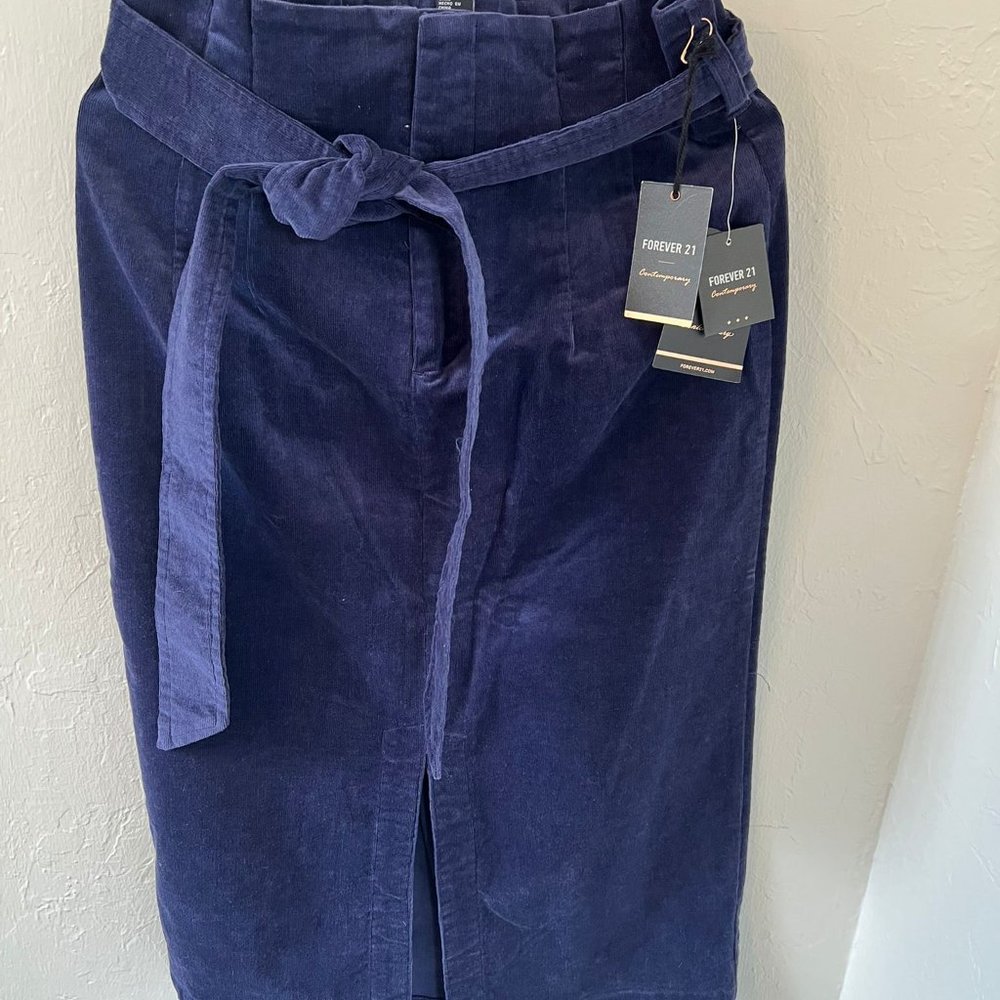 skirts knee lng navy forever 21 contemporary